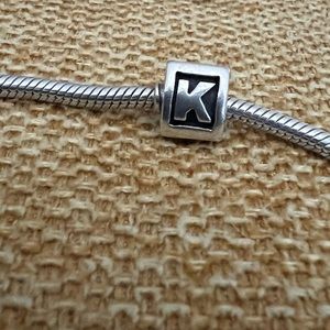 PANDORA Letter K Initial Charm Bracelet
